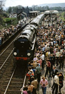 35028 Clan Line at Ruabon on a steam special in the 70s.